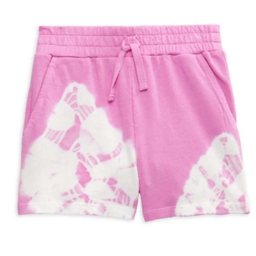 Girls Pink Tie-Dye Tank & Shorts Matching Set